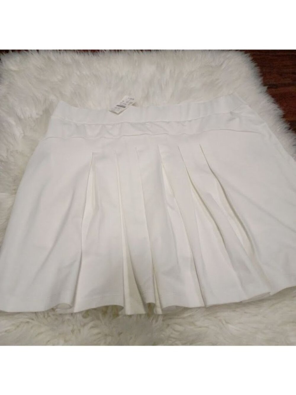 J. Crew Pleated White Tennis Skort With Built-In Shorts Size M - Picture 4 of 9